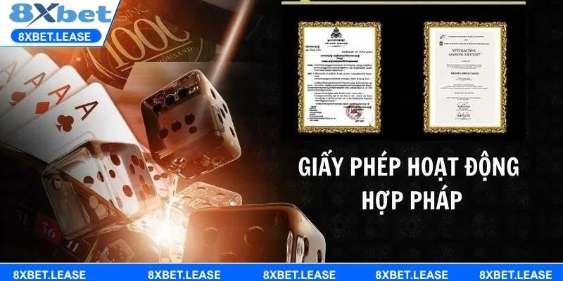 8XBET có chứng nhận pháp lý rõ ràng, cam kết minh bạch, an toàn