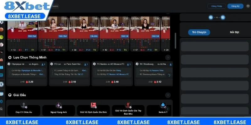 Ưu điểm nổi bật của sảnh chơi casino 8XBET